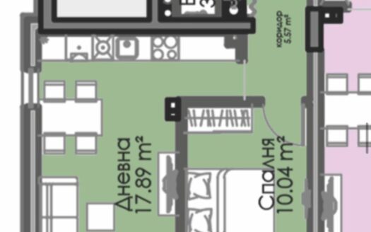 Апартамент 1 спальня, Бургас, Азимут ID: 43595