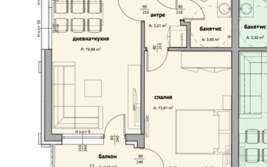 Двухкомнатная квартира в La Mer Diamond, Святой Влас ID: 35161