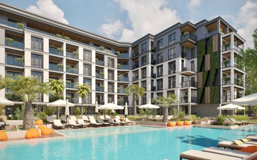 Двухкомнатная квартира в комплексе Emilia Romana Verde 2, Солнечный берег ID: 77474